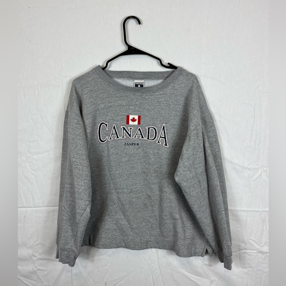 Vintage Jasper Canada Grey‎ Sweater Sz L